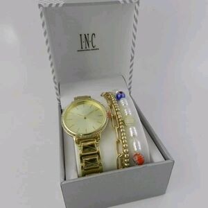 NWT INC INTERNATIONAL CONCEPTS Women's Gold-Tone Bracelet Watch 35mm